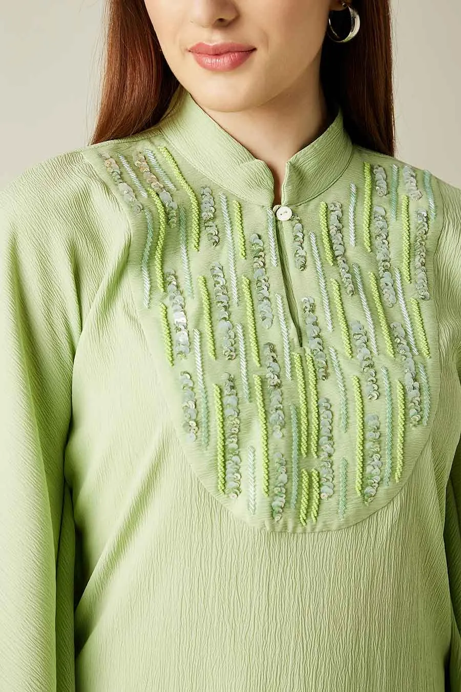 Pebble Green Kaftan & Pant Co-Ord Set