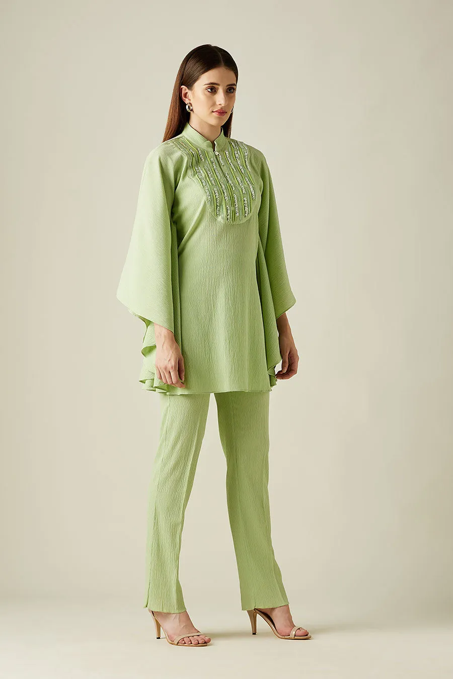 Pebble Green Kaftan & Pant Co-Ord Set
