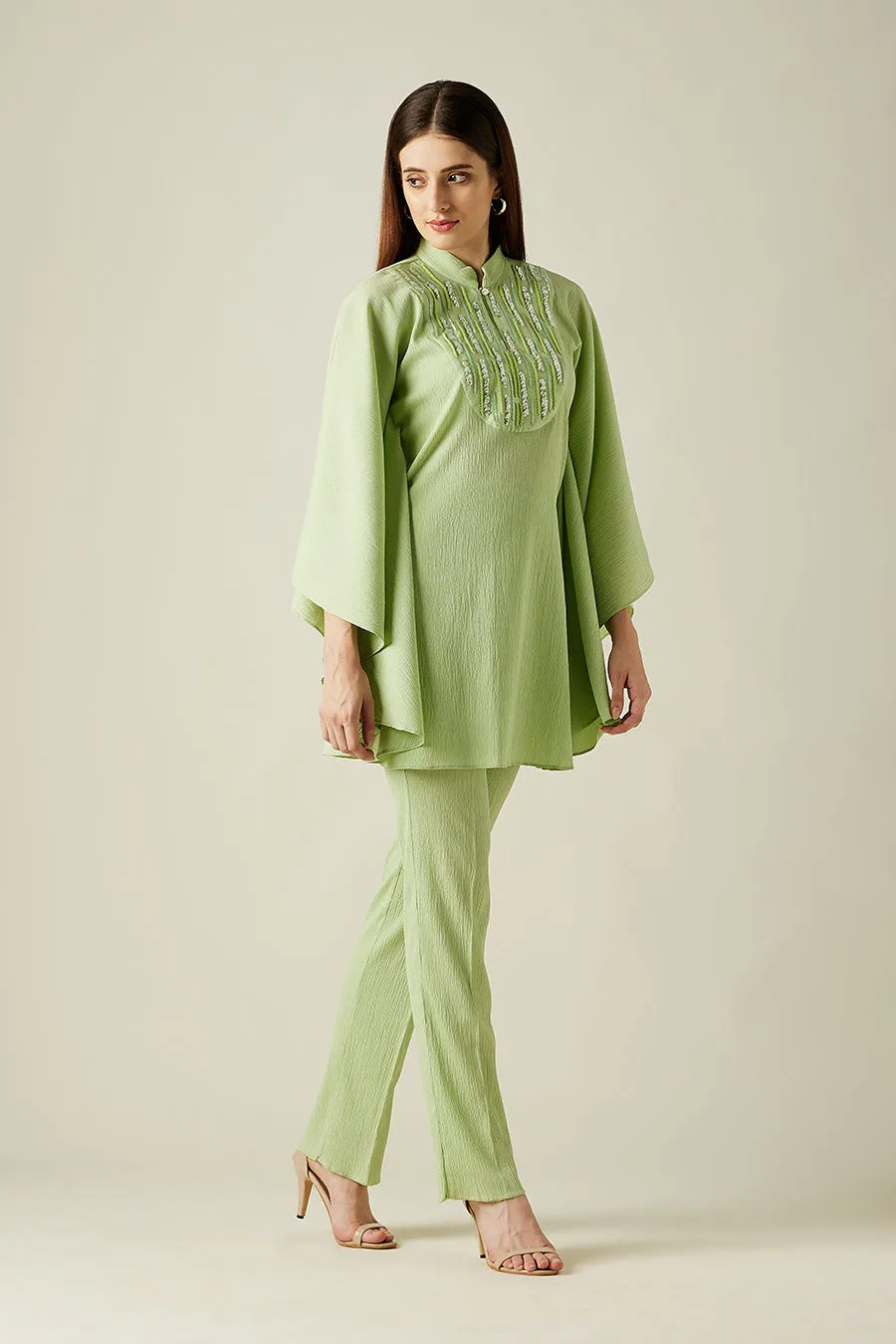 Pebble Green Kaftan & Pant Co-Ord Set