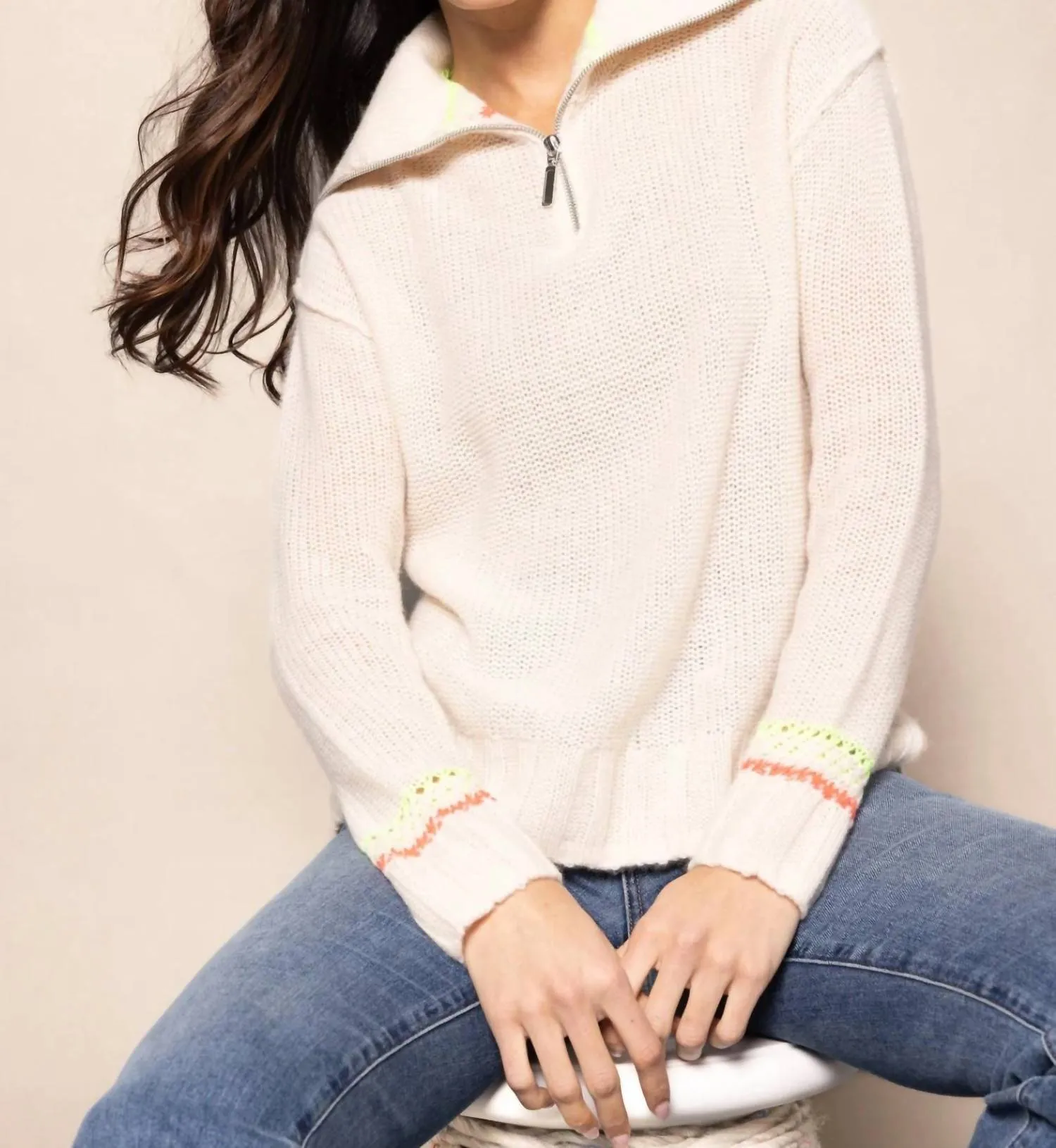 Powder Posh Sweater In Frosting