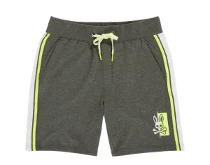 Psycho Bunny Dovedale Heather Storm Grey/Lime Men's Shorts B6R207N1FT-HST