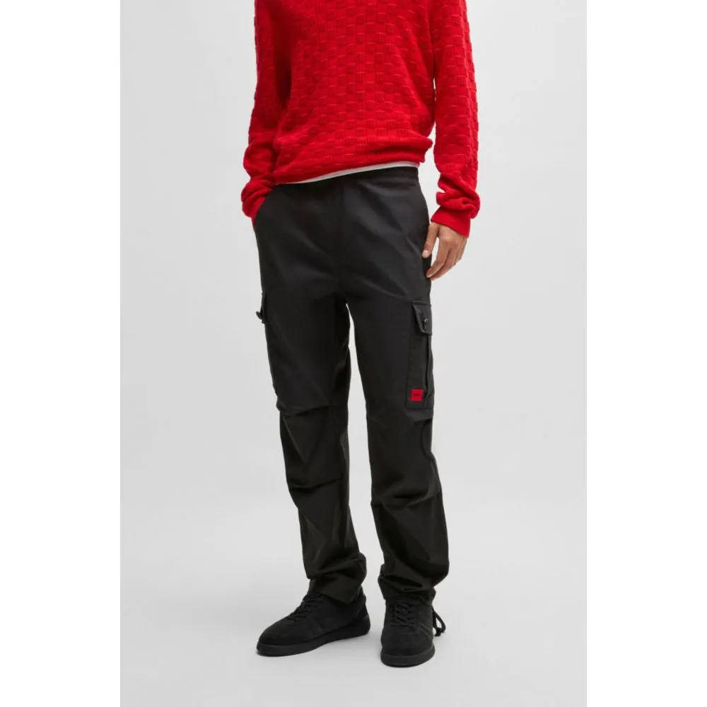 Regular-fit cargo trousers in ripstop cotton