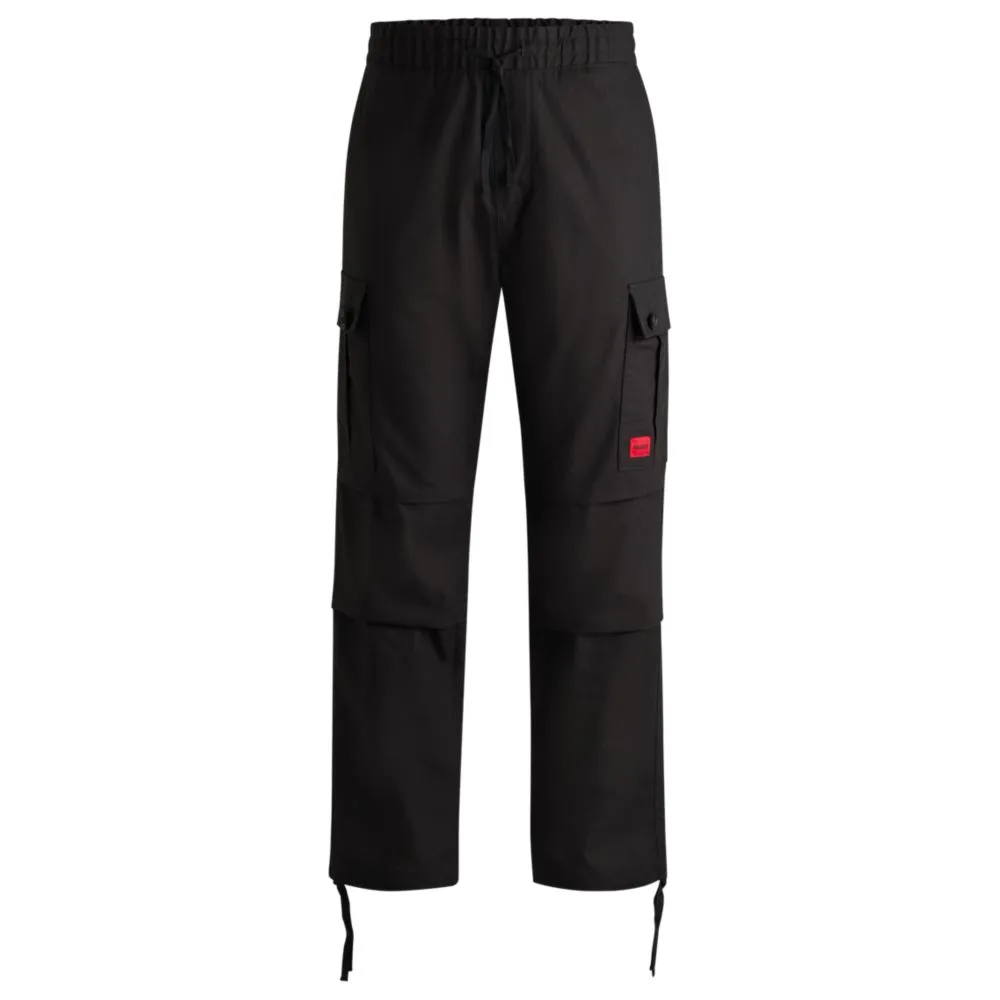 Regular-fit cargo trousers in ripstop cotton