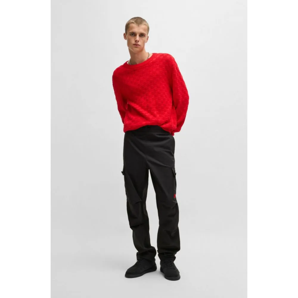 Regular-fit cargo trousers in ripstop cotton