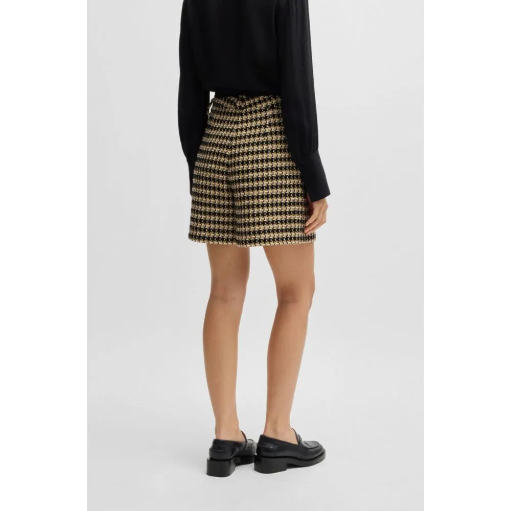 Relaxed-fit shorts in tweed