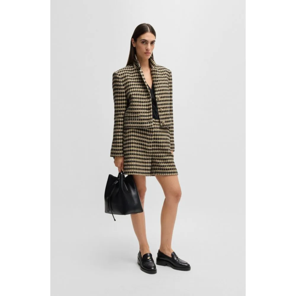 Relaxed-fit shorts in tweed