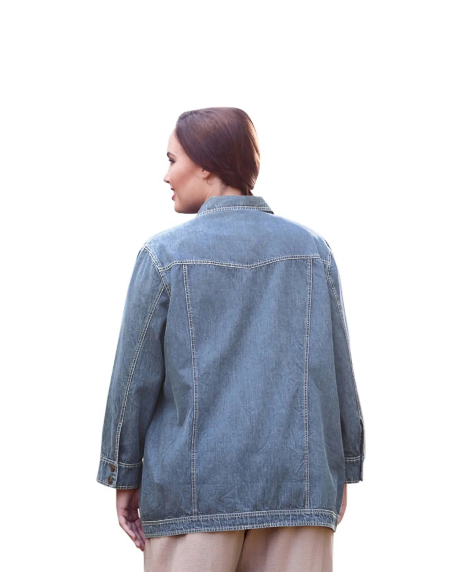 Rydel Denim Jacket - Plus Size In Indigo Denim