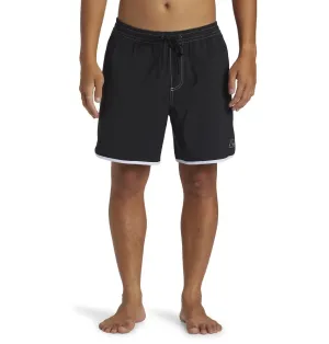 Scallop Hybrid Volley Shorts In Black