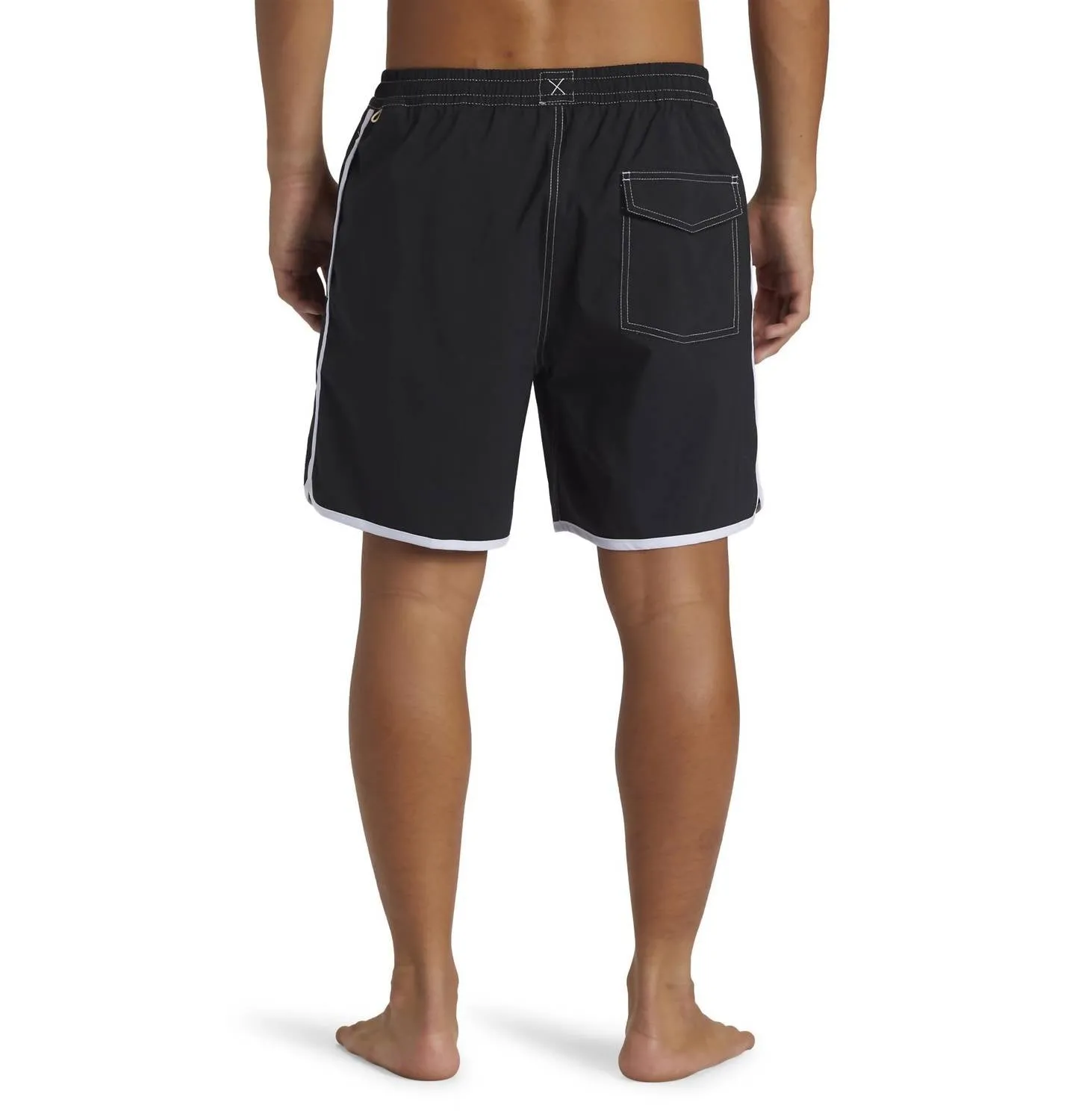 Scallop Hybrid Volley Shorts In Black