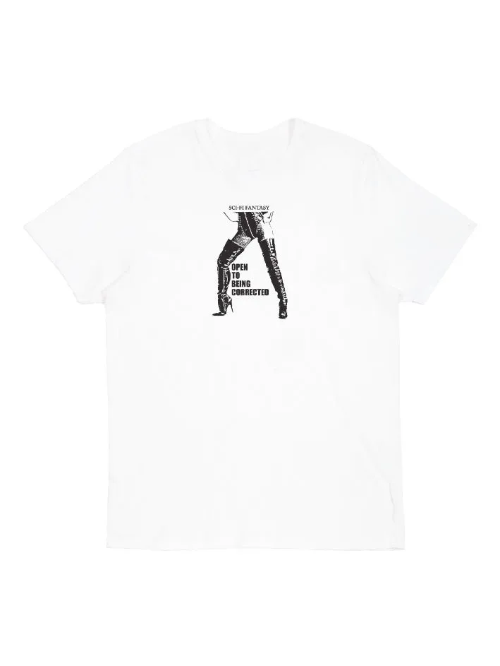 Sci-Fi Fantasy Open To Being Corrected Tee - White