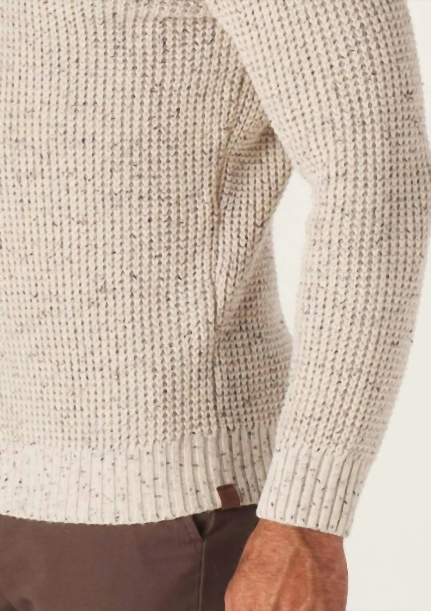 Seawool Nep Crew Sweater In Cream
