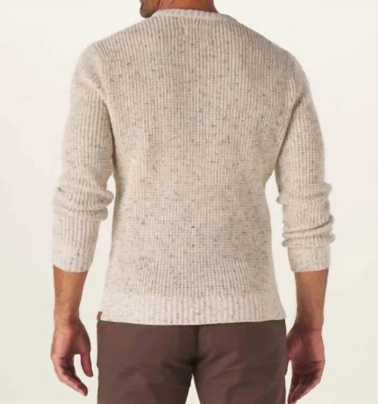 Seawool Nep Crew Sweater In Cream