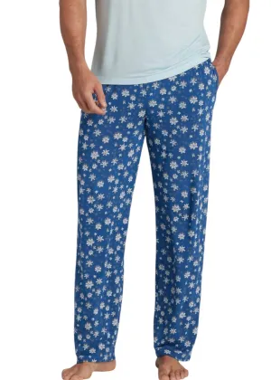 Second Skin Sleep Pant In Blue Snowfall