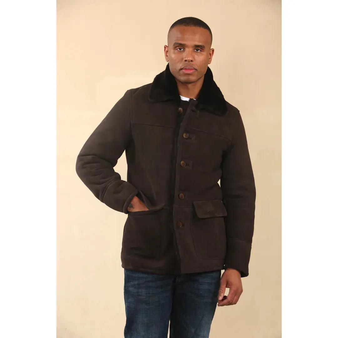 Shearling Sheepskin Car Coat