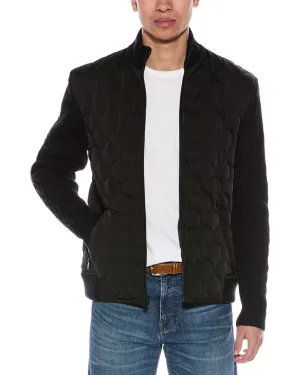 SIMKHAI Dunn Knit Combo Quilted Down Bomber Jacket