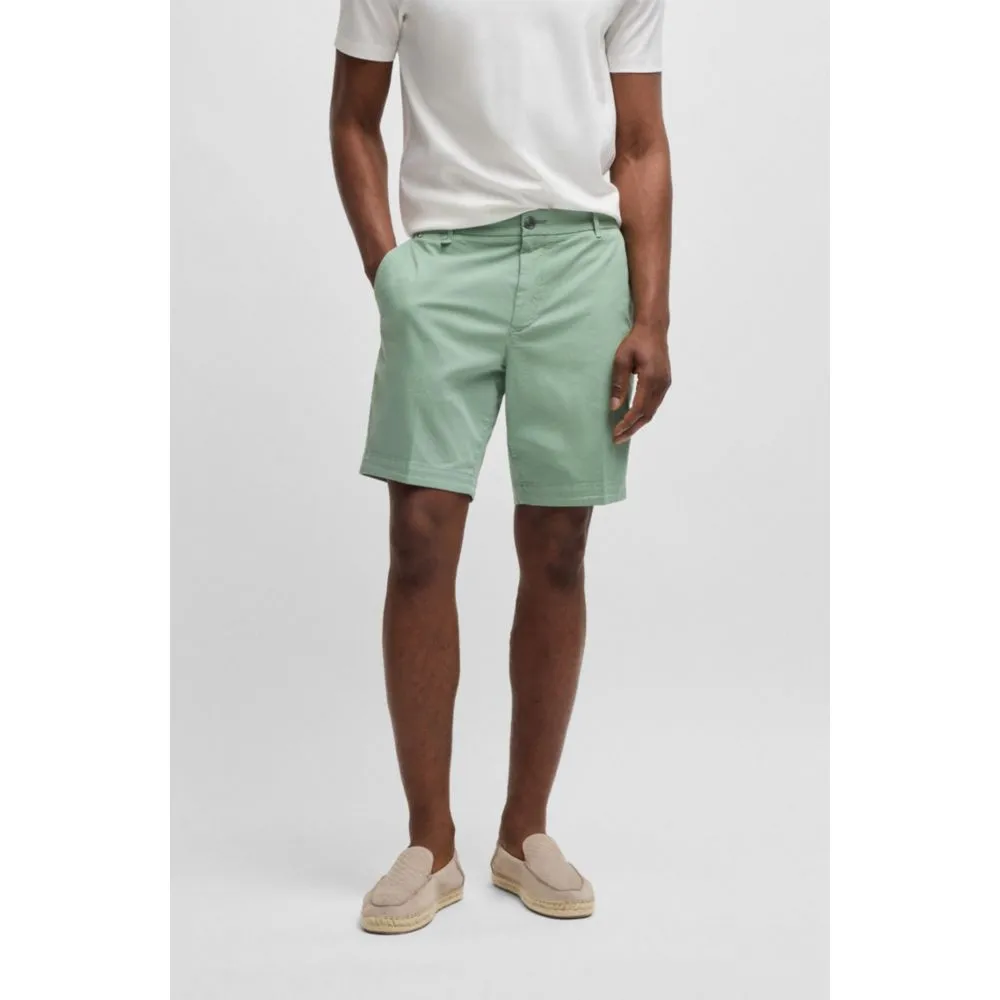 Slim-fit shorts in stretch-cotton twill