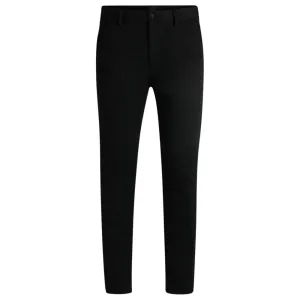 Slim-fit trousers in salt-and-pepper stretch jersey
