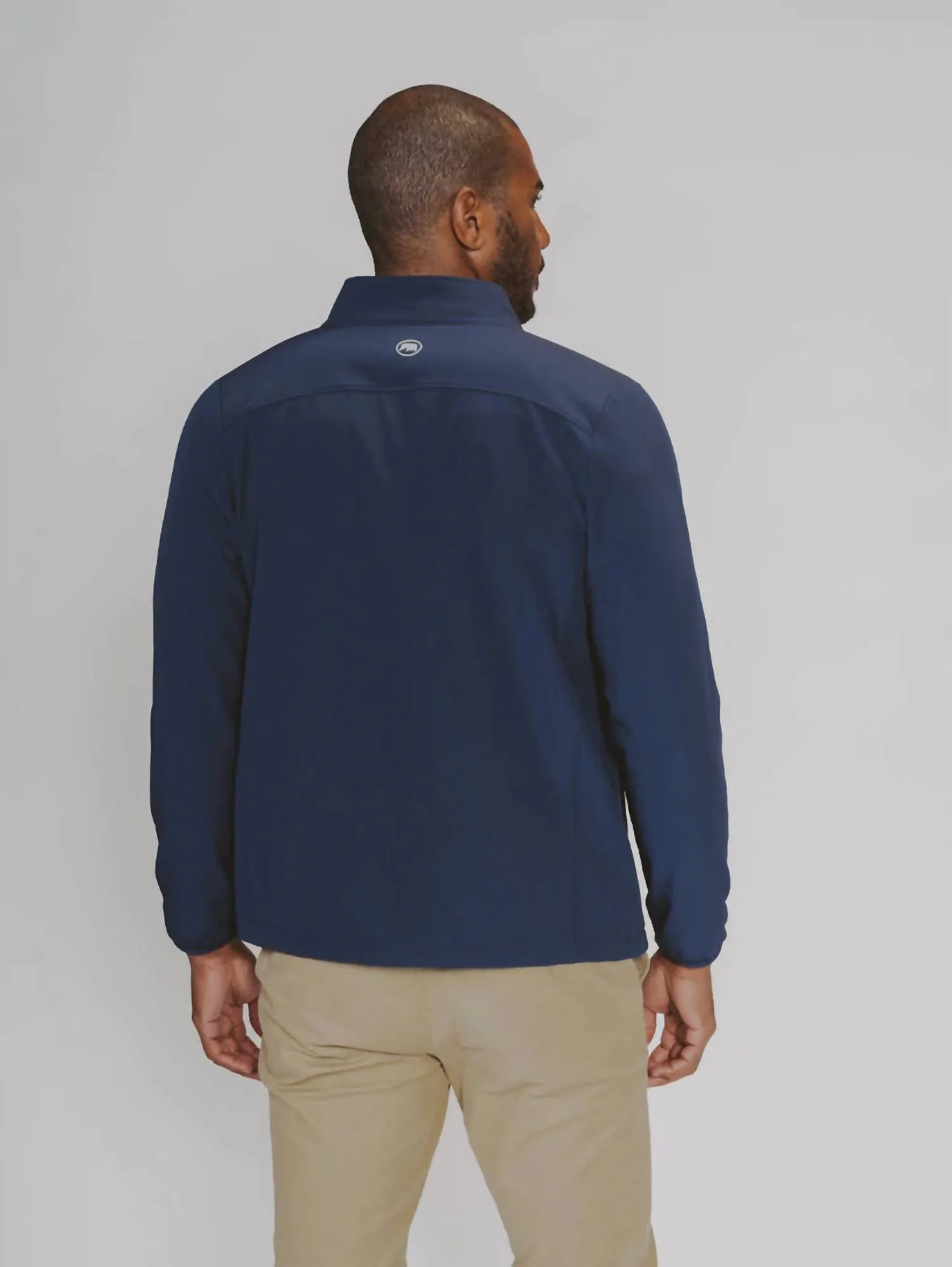 Soft Shell Full Zip Jacket In Navy