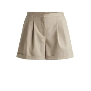 Tapered-fit shorts in pinstripe stretch fabric