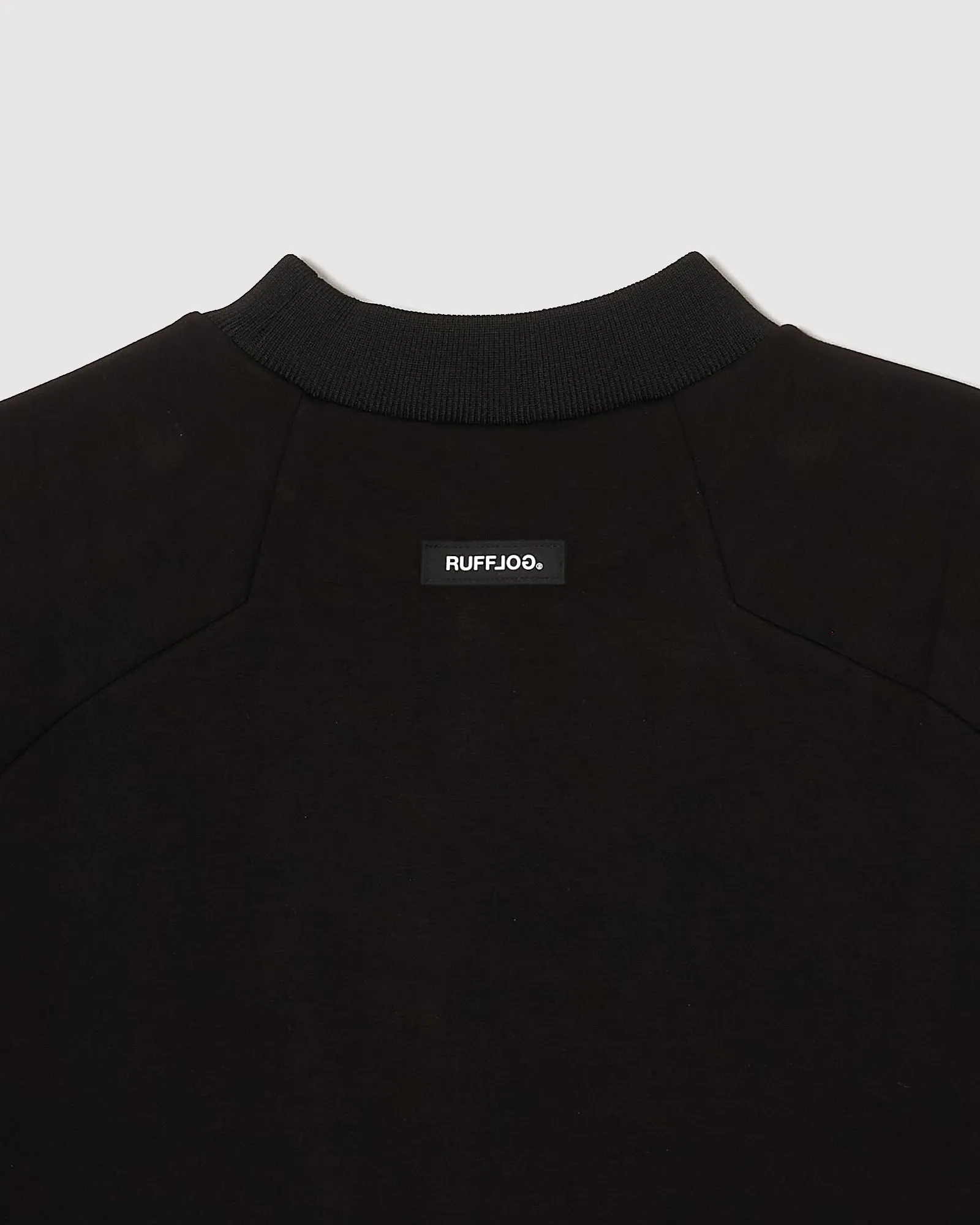 TC RAGLAN SLEEVES MOCK NECK SHIRTS BLACK