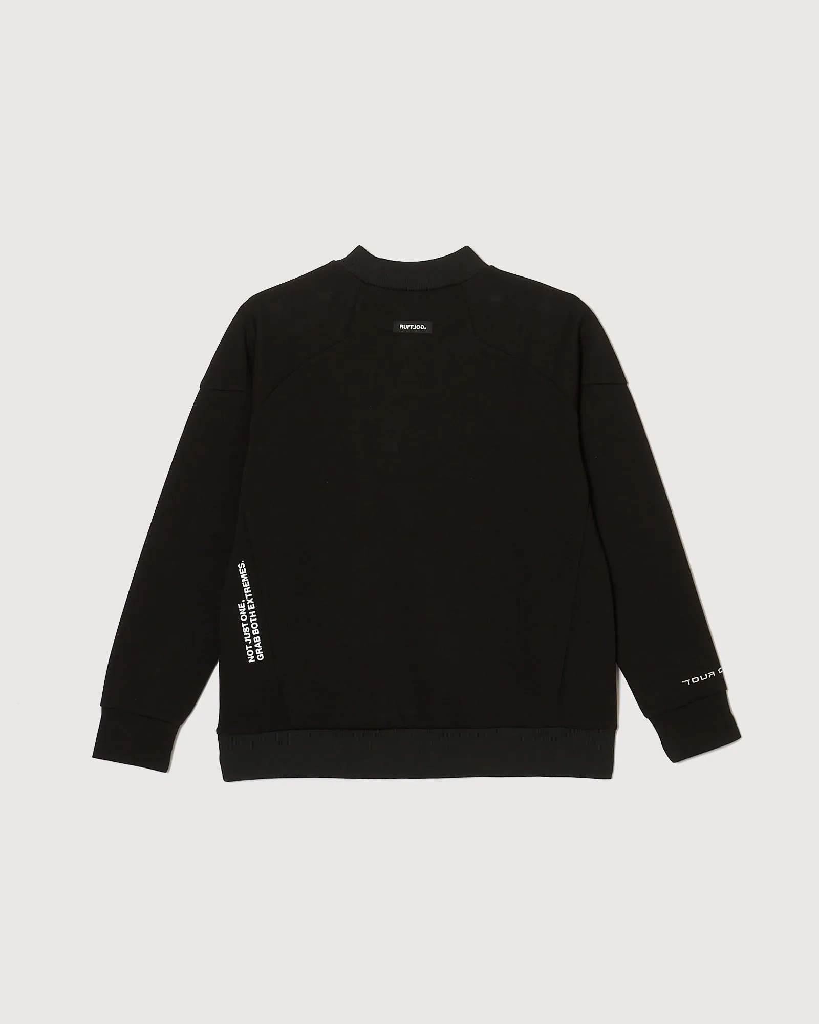 TC RAGLAN SLEEVES MOCK NECK SHIRTS BLACK