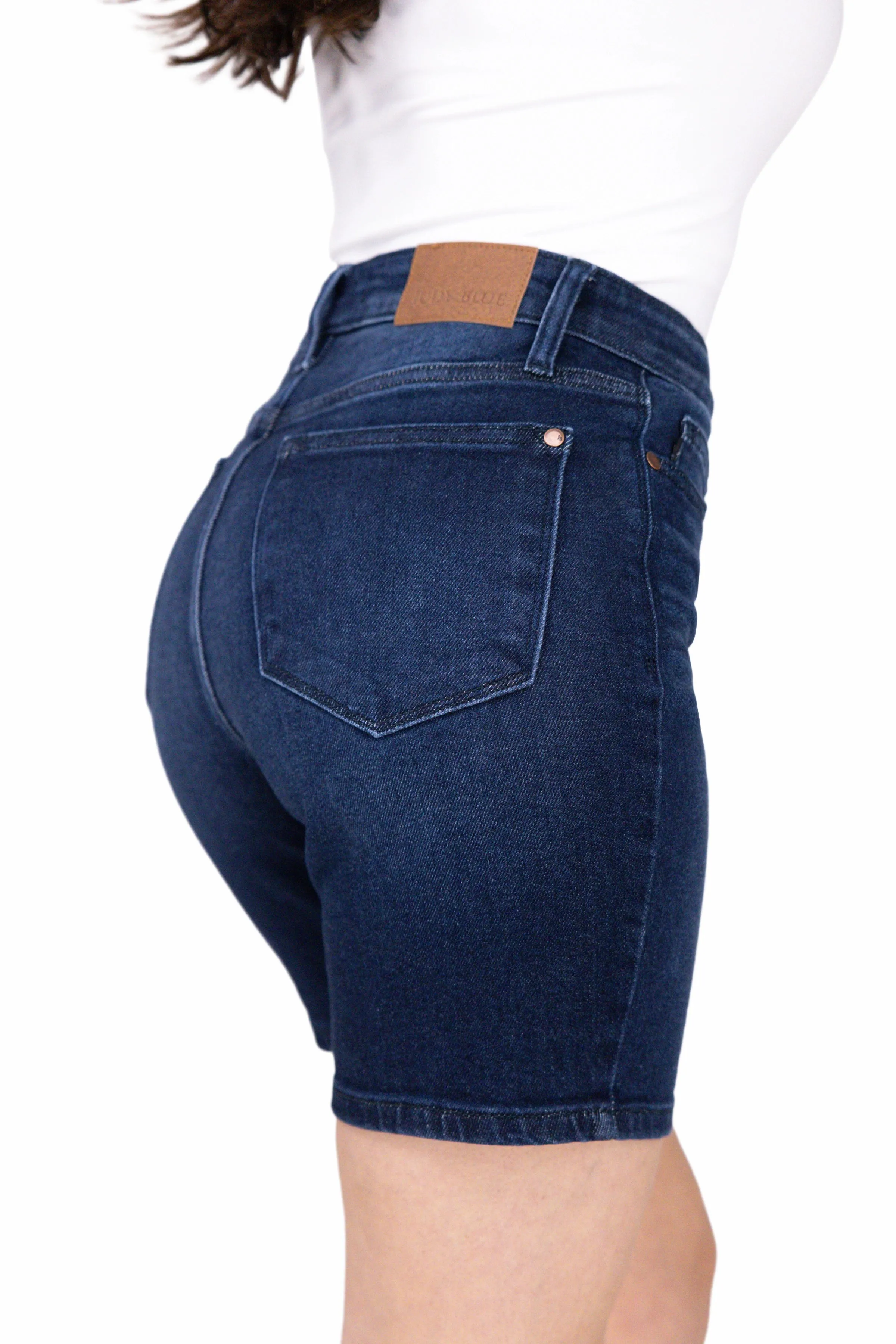 The Camila from Judy Blue: High-Rise V-Front Bermuda Shorts * Final Sale*