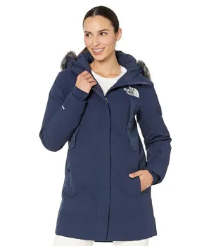 The North Face Outerboroughs NF0A4R3J8K2 Women Navy Full Zip Parka Jacket APP458 (Blue,Regular,XL)