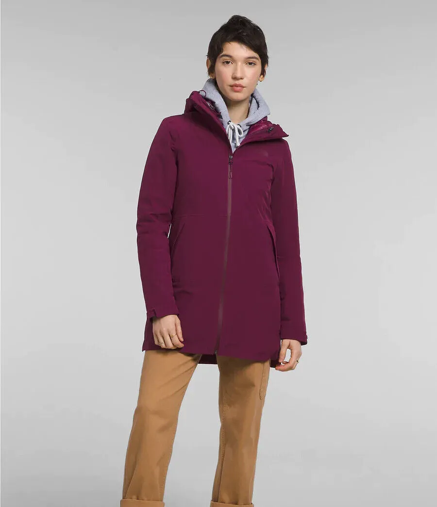 THE NORTH FACE Women's ThermoBall Eco Triclimate Parka, Boysenberry, Medium