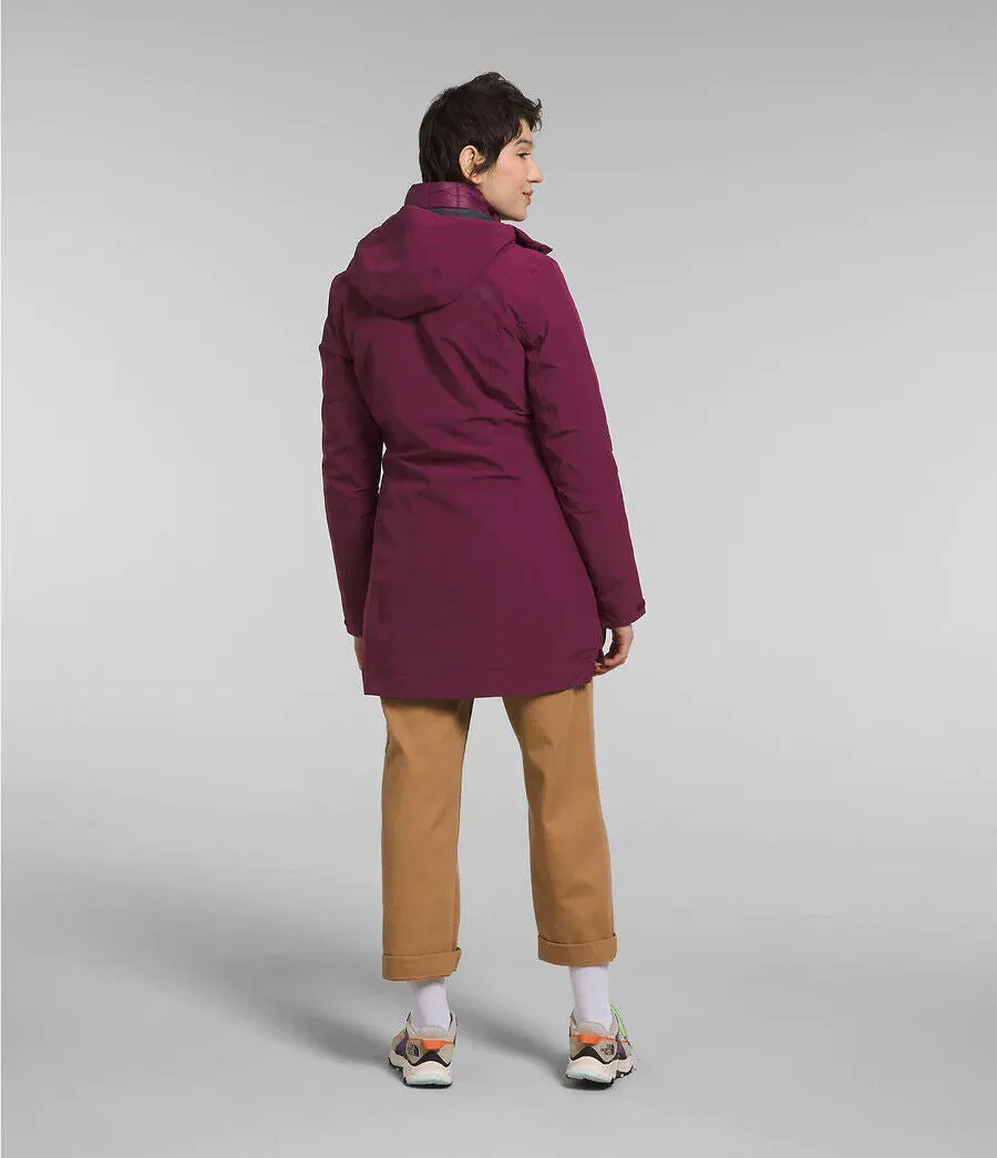 THE NORTH FACE Women's ThermoBall Eco Triclimate Parka, Boysenberry, Medium