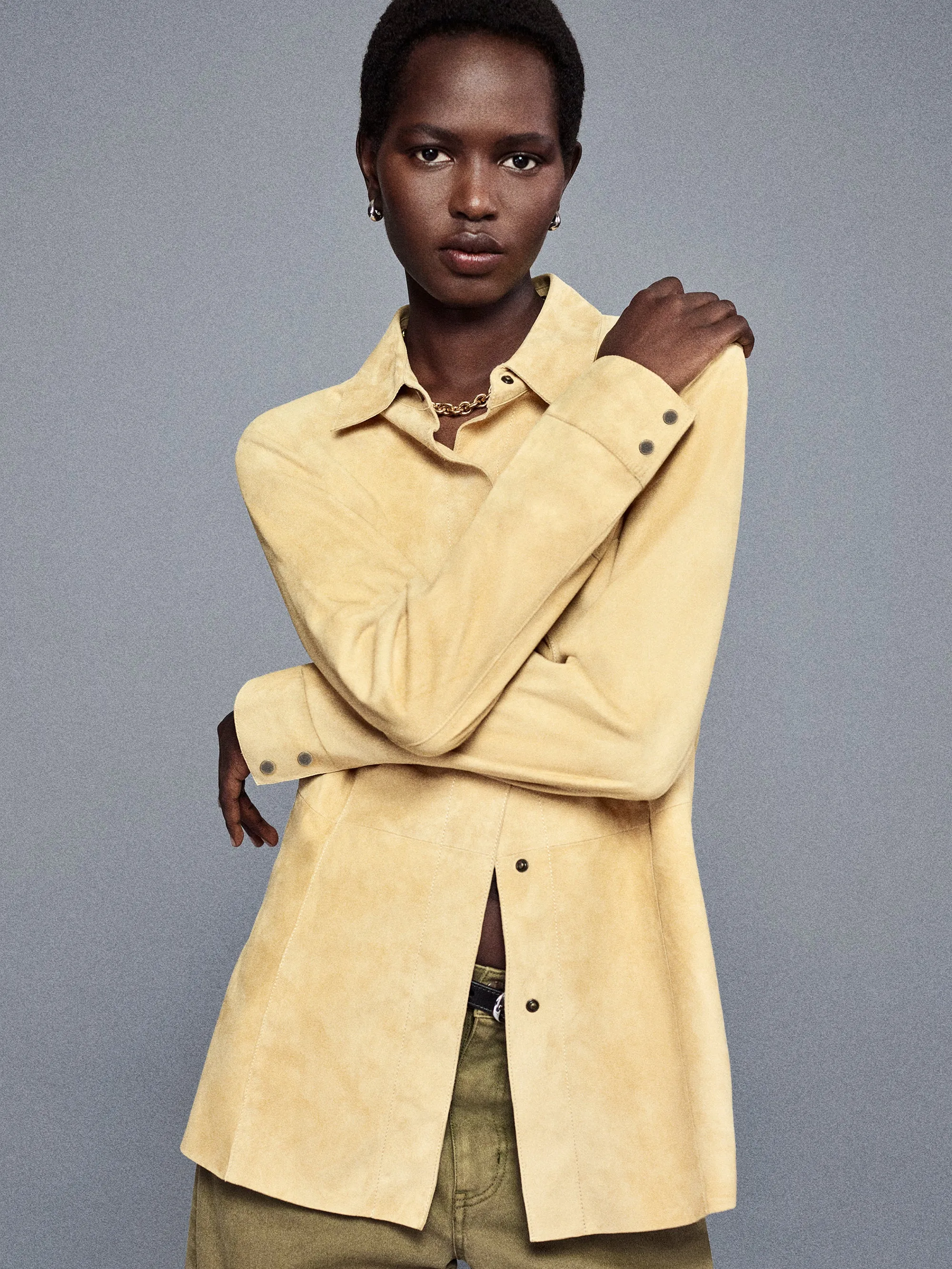The Suede Shirt -- Fawn