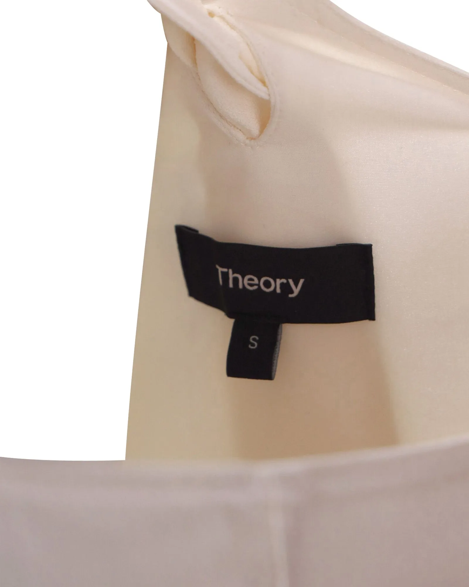 Theory Tie Back Top in Ecru Acetate