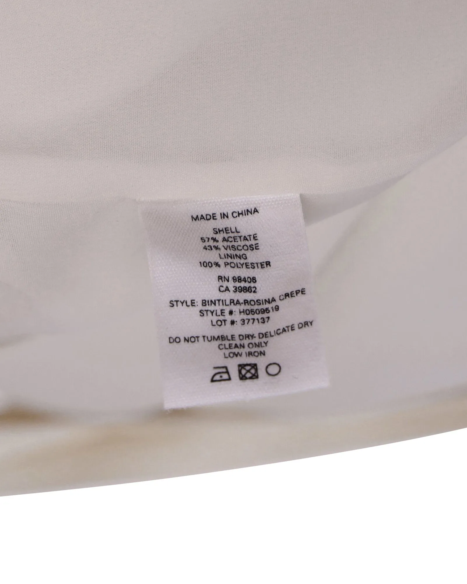 Theory Tie Back Top in Ecru Acetate