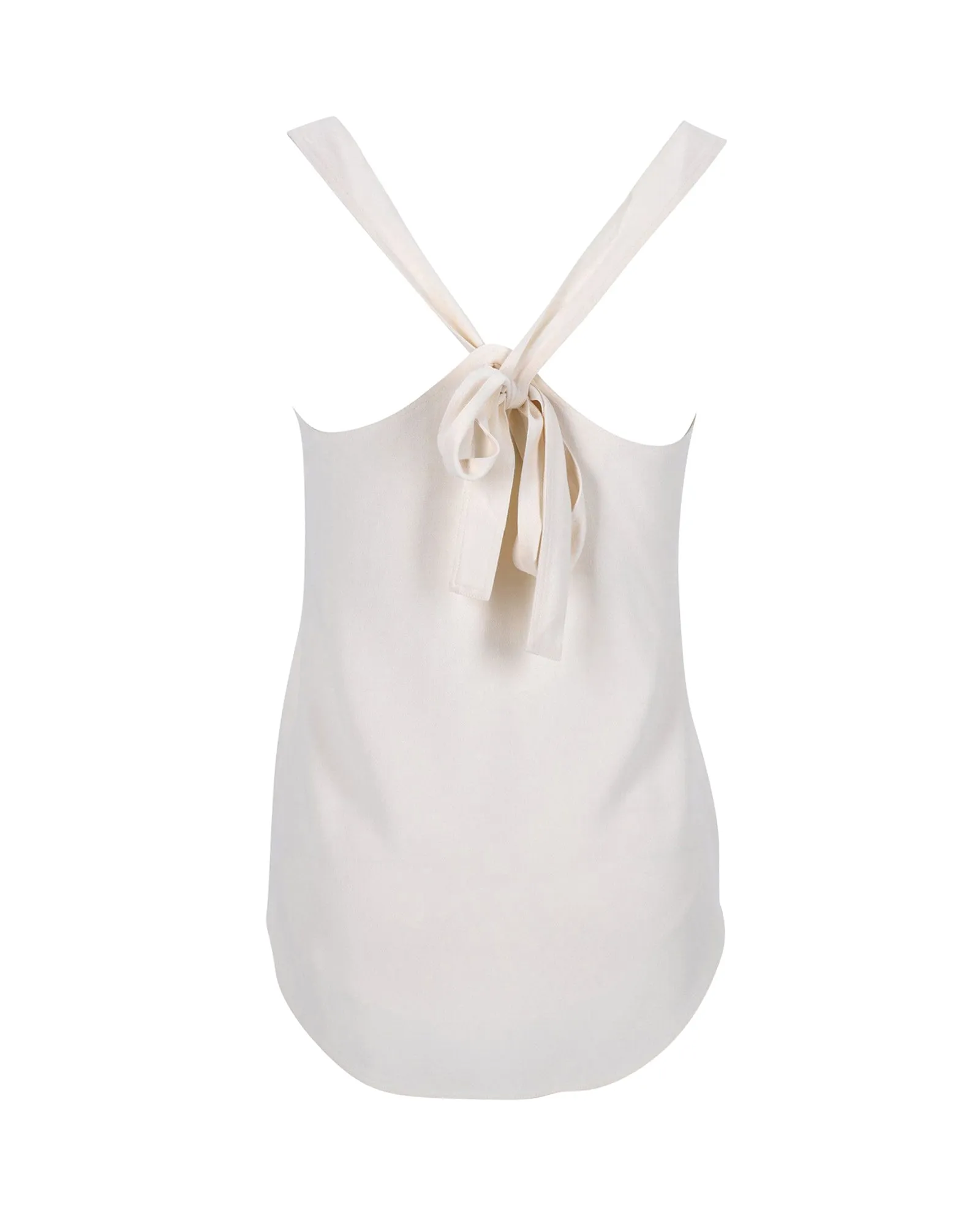 Theory Tie Back Top in Ecru Acetate