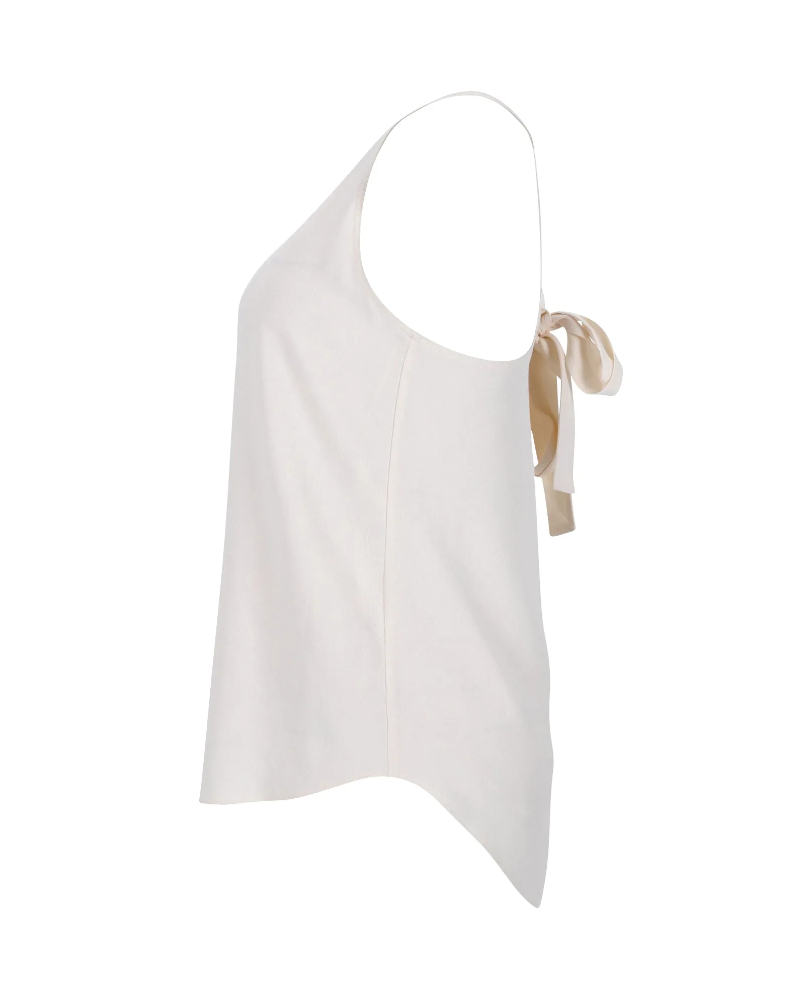 Theory Tie Back Top in Ecru Acetate