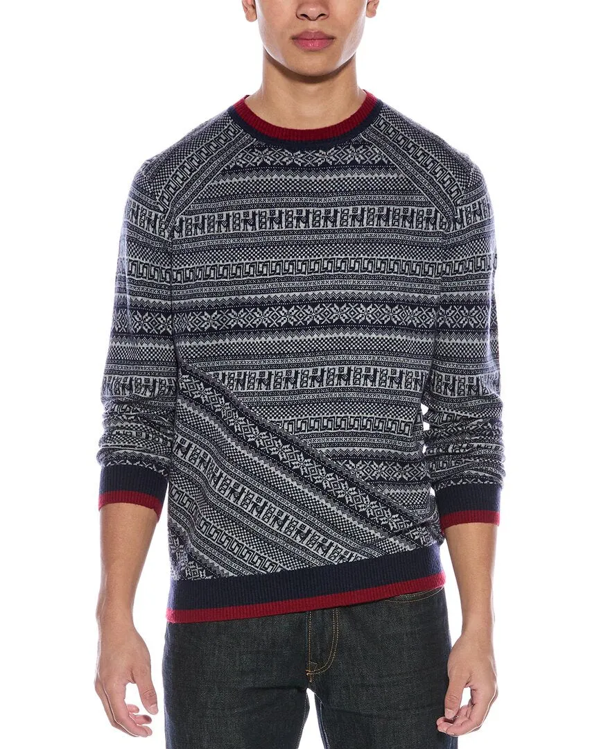 tyler böe Bias Snowflake Pattern Wool-Blend Crewneck Sweater