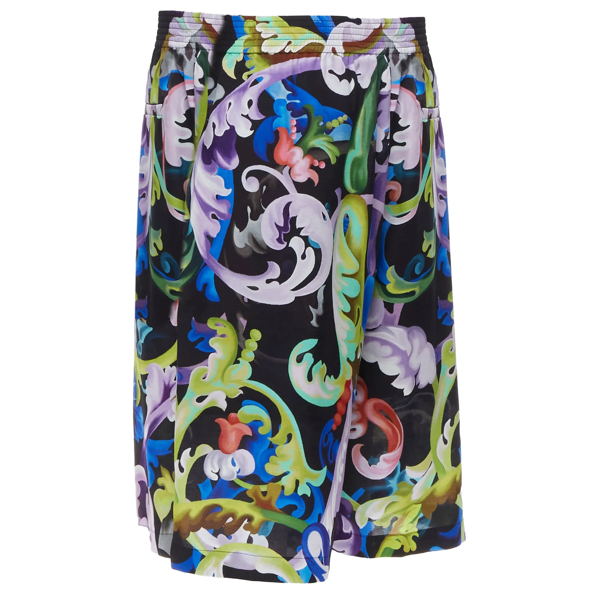 Versace Barocco floral baroque wide shorts