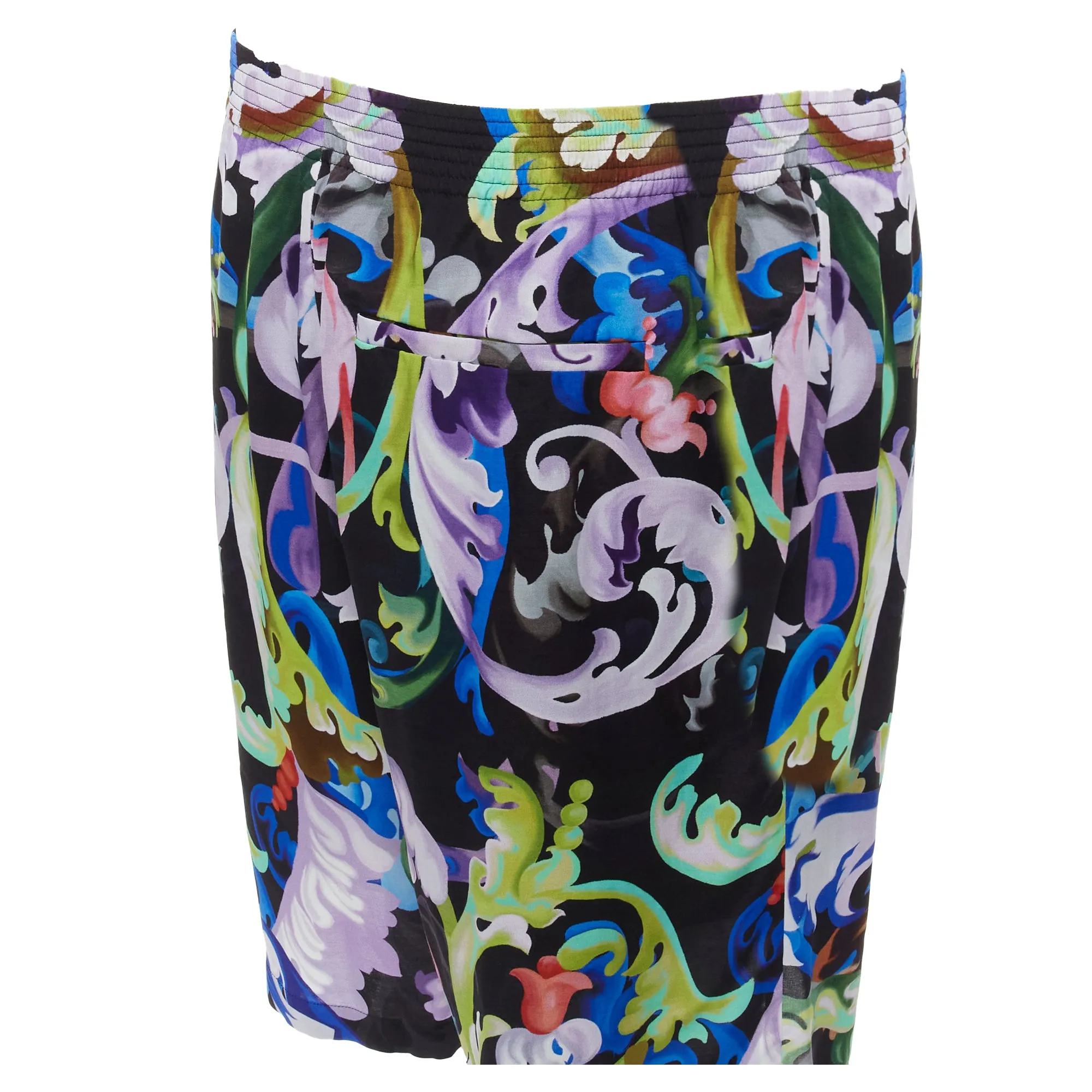 Versace Barocco floral baroque wide shorts
