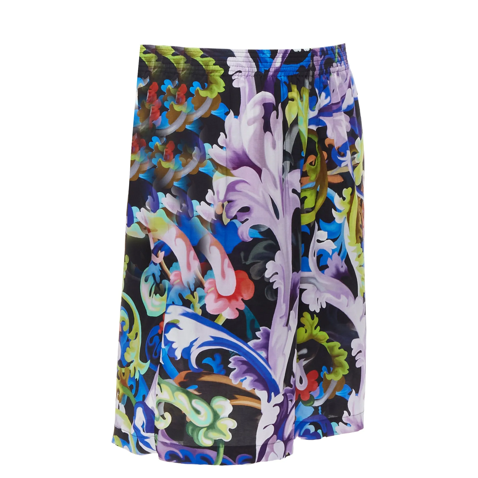 Versace Barocco floral baroque wide shorts