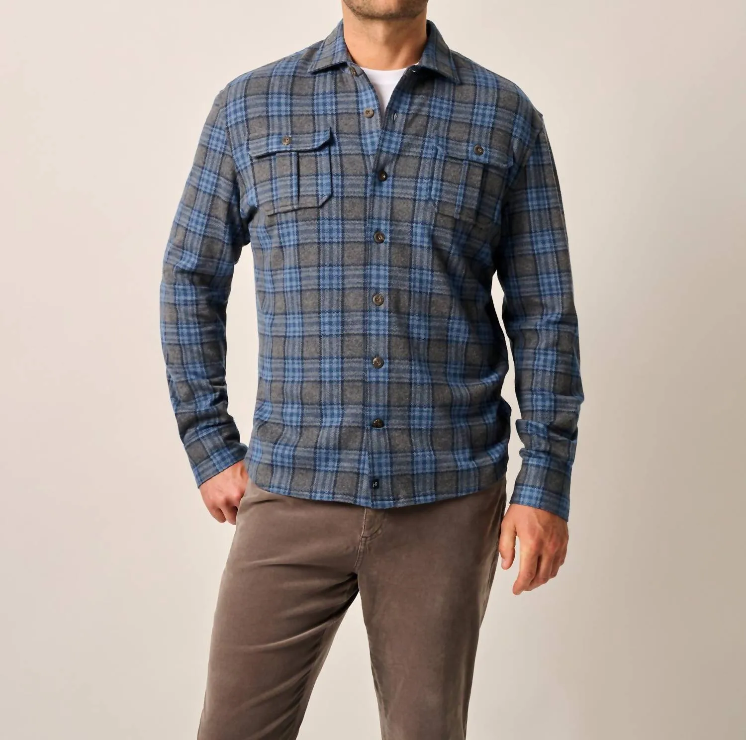 Waites Stretch Flannel In Blue
