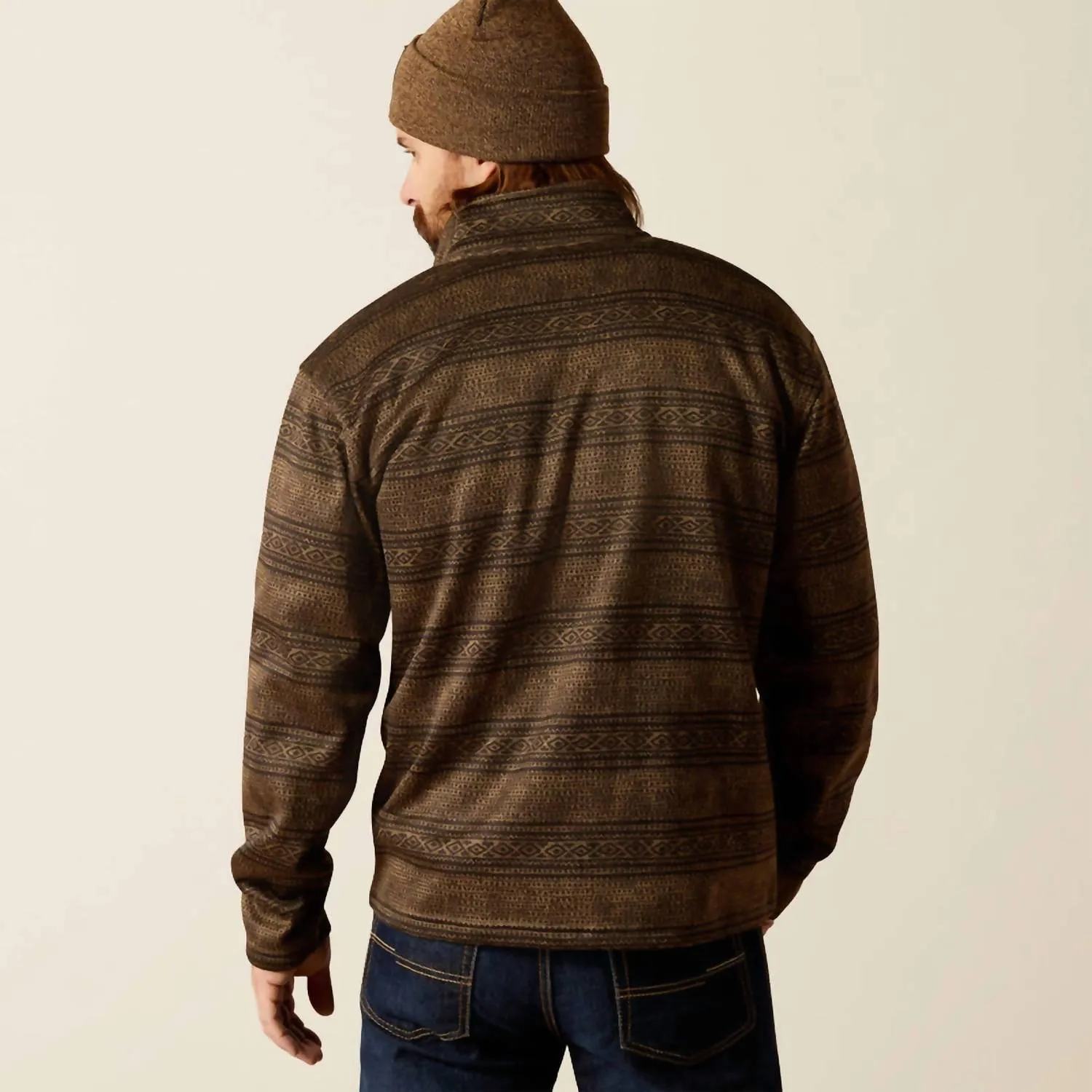 Wesley Sweater In Brown Southwest Serape