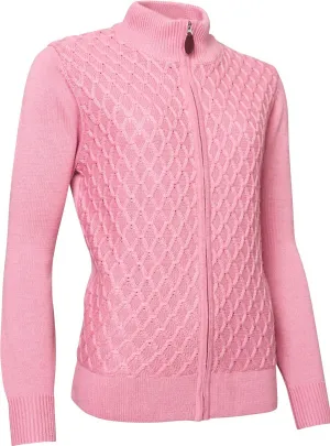 Women Knitted Avondale Cardigan In Rhubarb