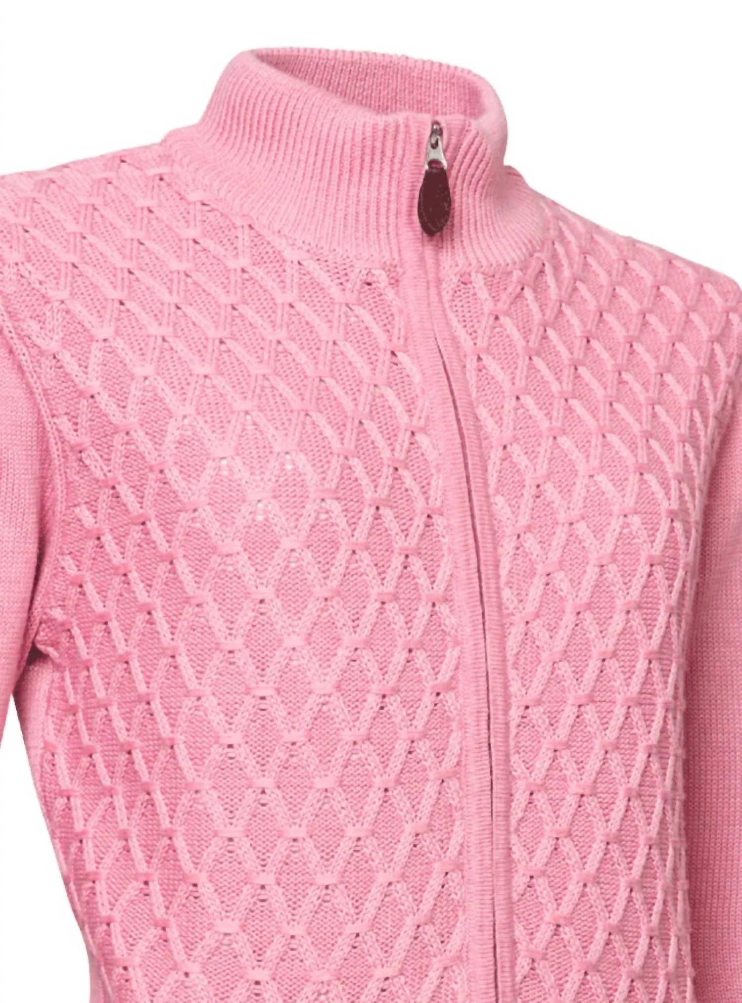 Women Knitted Avondale Cardigan In Rhubarb