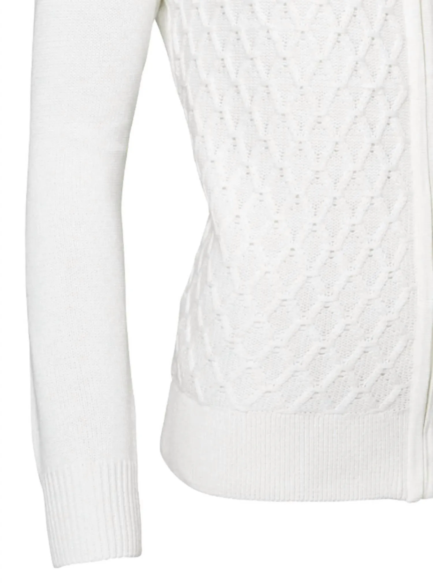 Women Knitted Avondale Cardigan In Vanilla