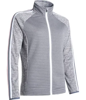 Women Turnberry 3D Stripe Fullzip Cardigan In Granite