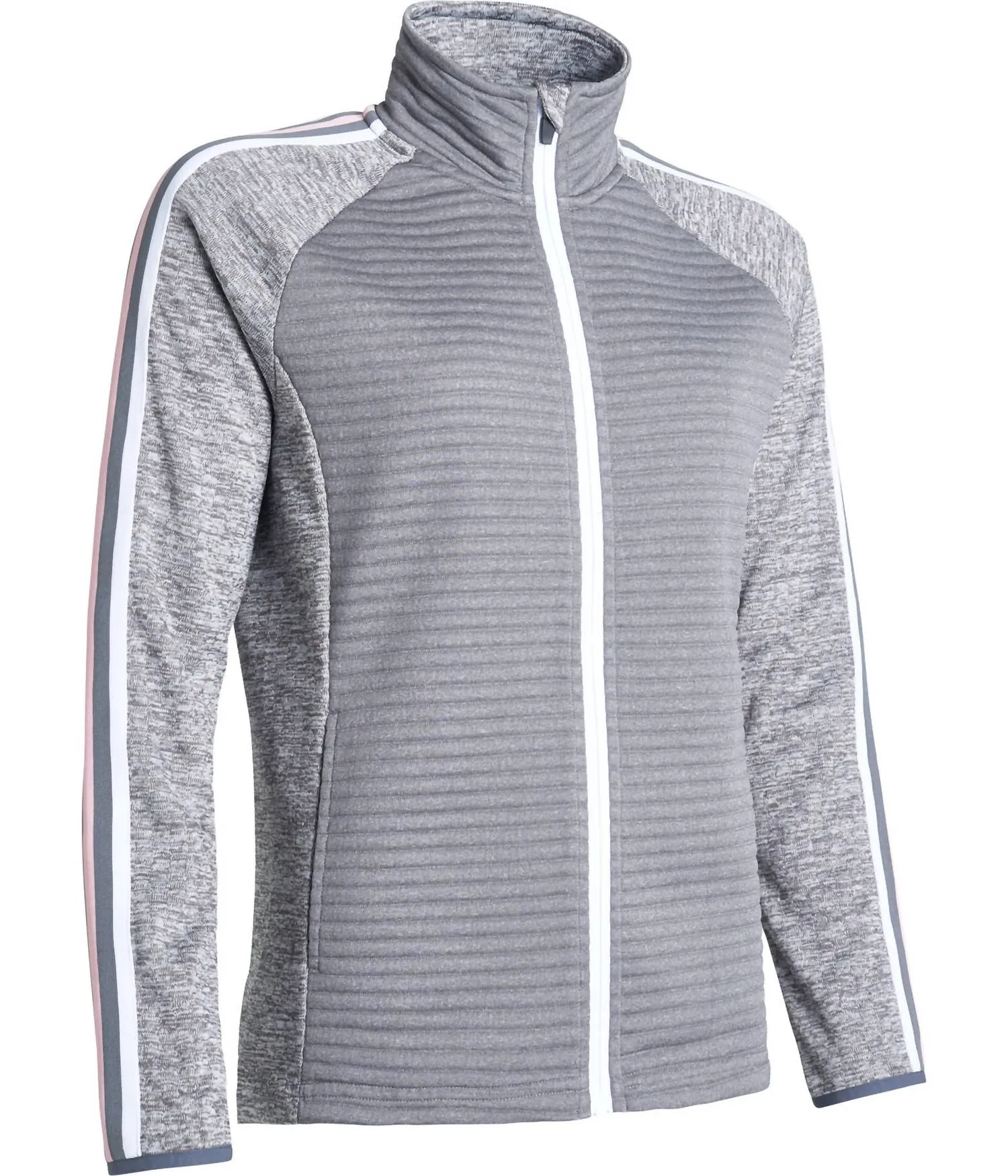 Women Turnberry 3D Stripe Fullzip Cardigan In Granite