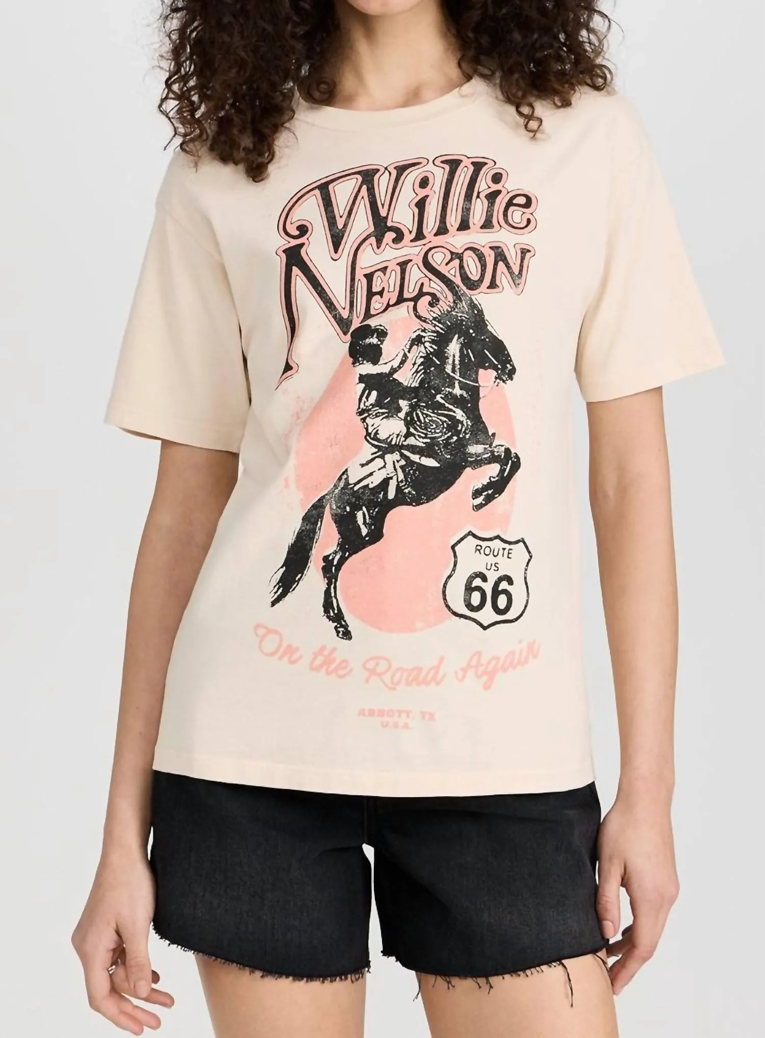 Women Willie Nelson Route 66 Weekend Tee In Sand