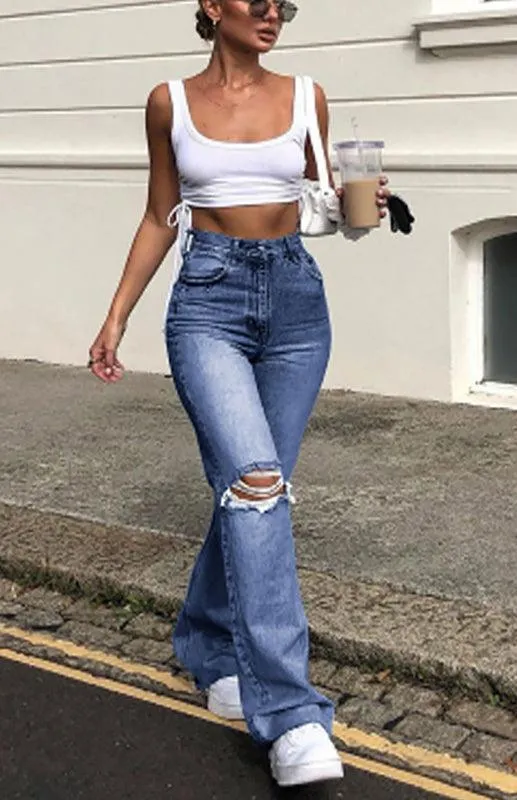 Women's Jeans - Wide Leg Flared Pants