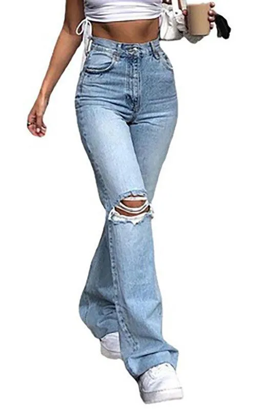 Women's Jeans - Wide Leg Flared Pants