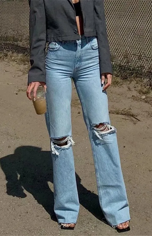 Women's Jeans - Wide Leg Flared Pants