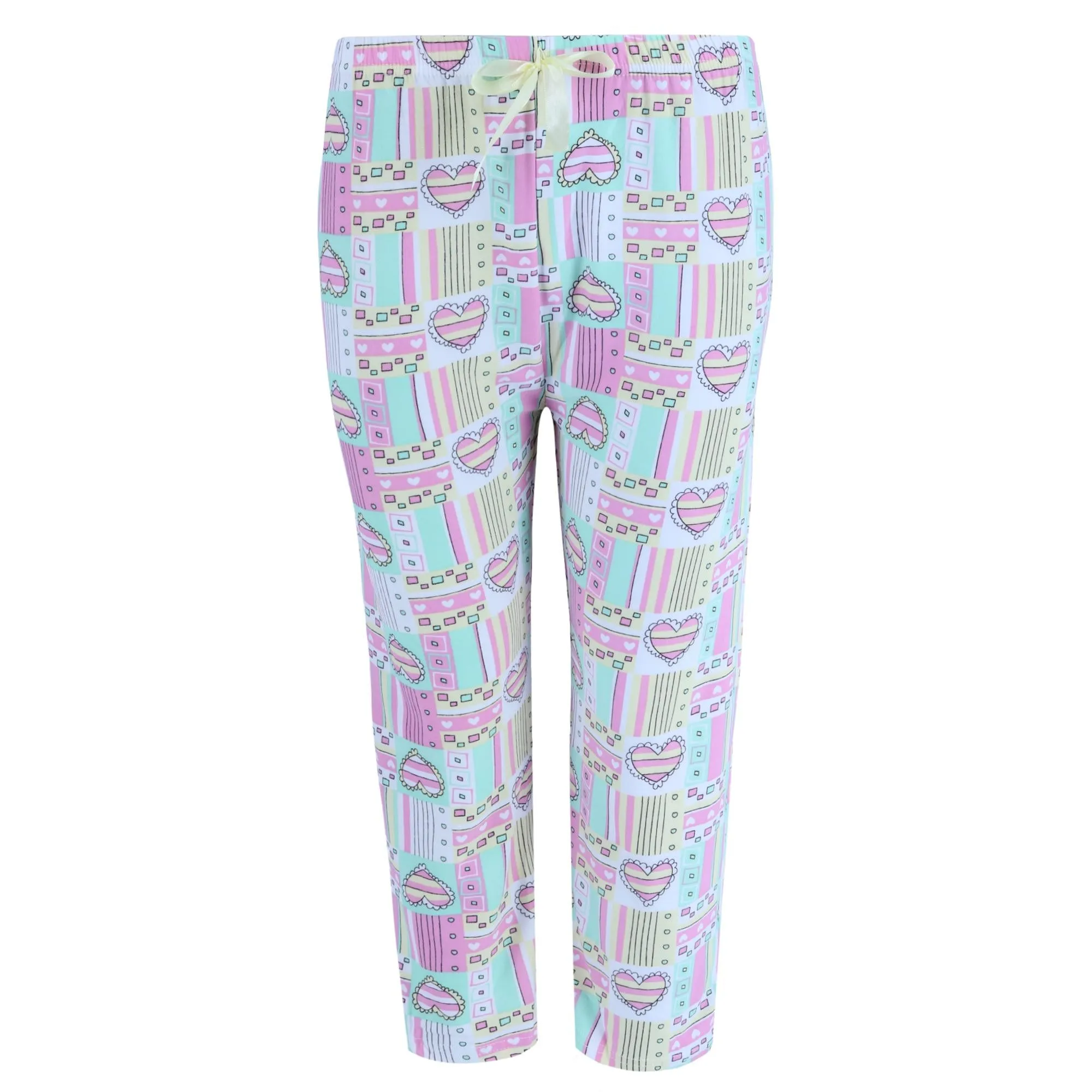Women's Patchwork Hearts Capri Set
